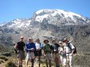 Jason, Stu, , Kevin, Matt, Niks & Scot in front of Kili